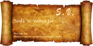 Soós Veturia névjegykártya